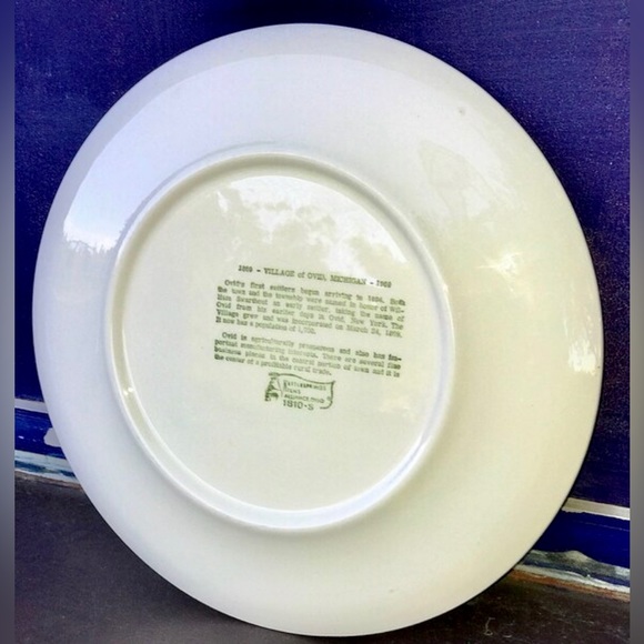 Vintage 1869 1969 Centennial OVID MICHIGAN KETTLESPRINGS Kilns Dinner Plate - Picture 4 of 9